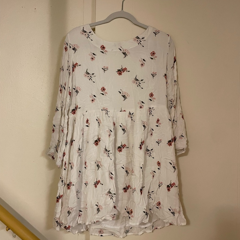 Floral White Dress